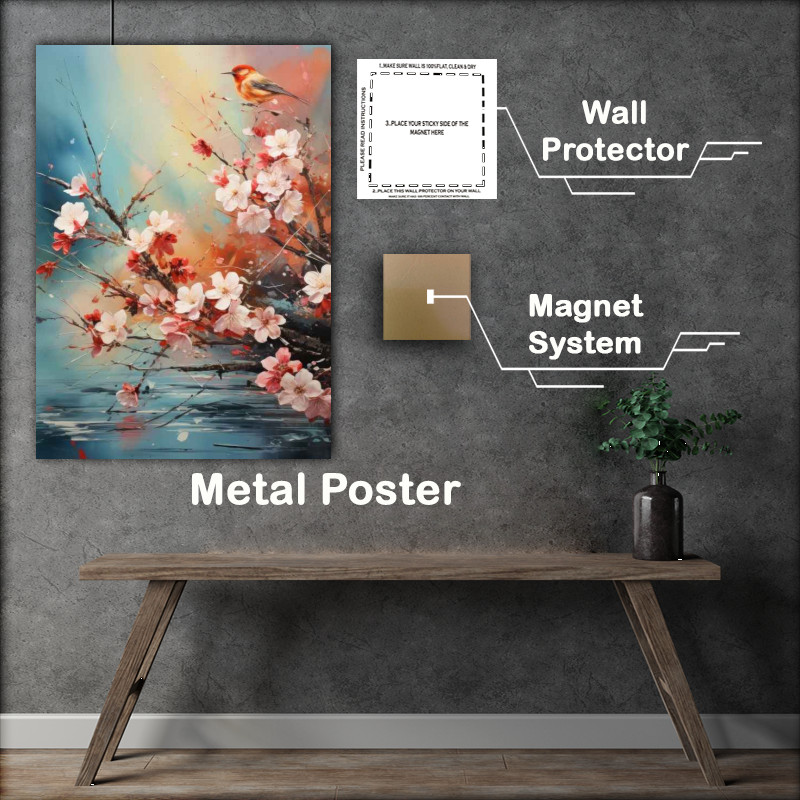 Buy Metal Poster : (Blossom on the river)