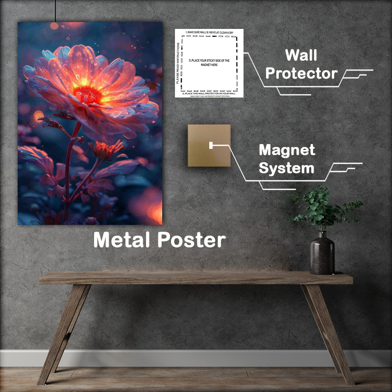 Buy Metal Poster : (Bright flower glowing in the daytime)