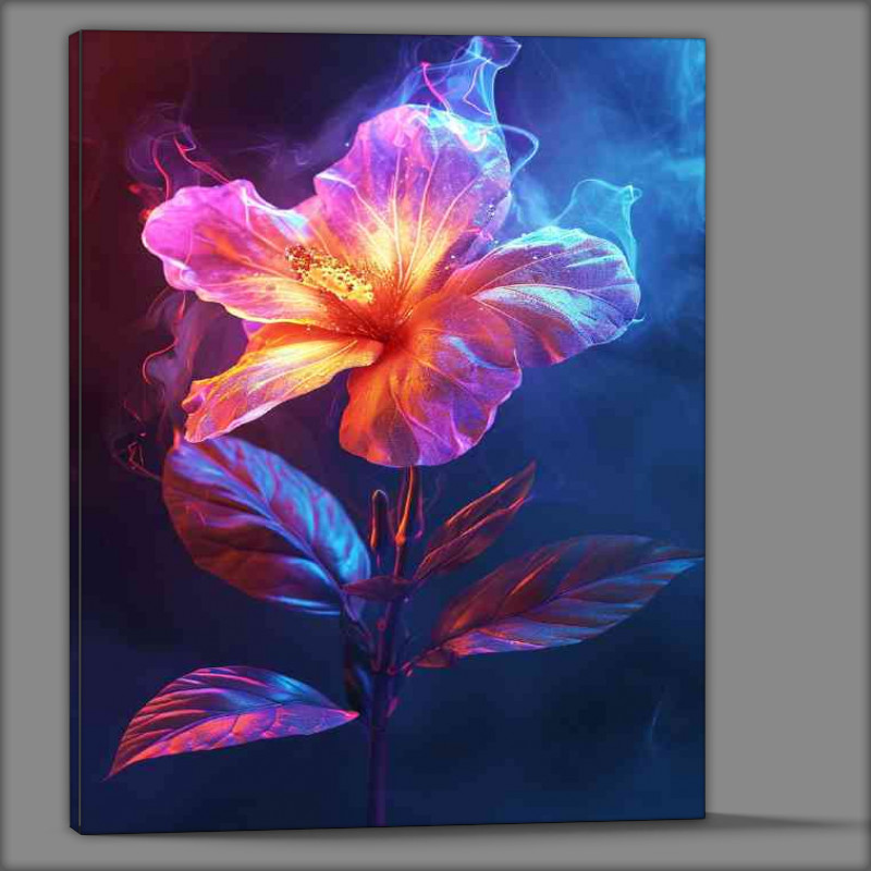 Buy Canvas : (Bright flower pink and orange glow)