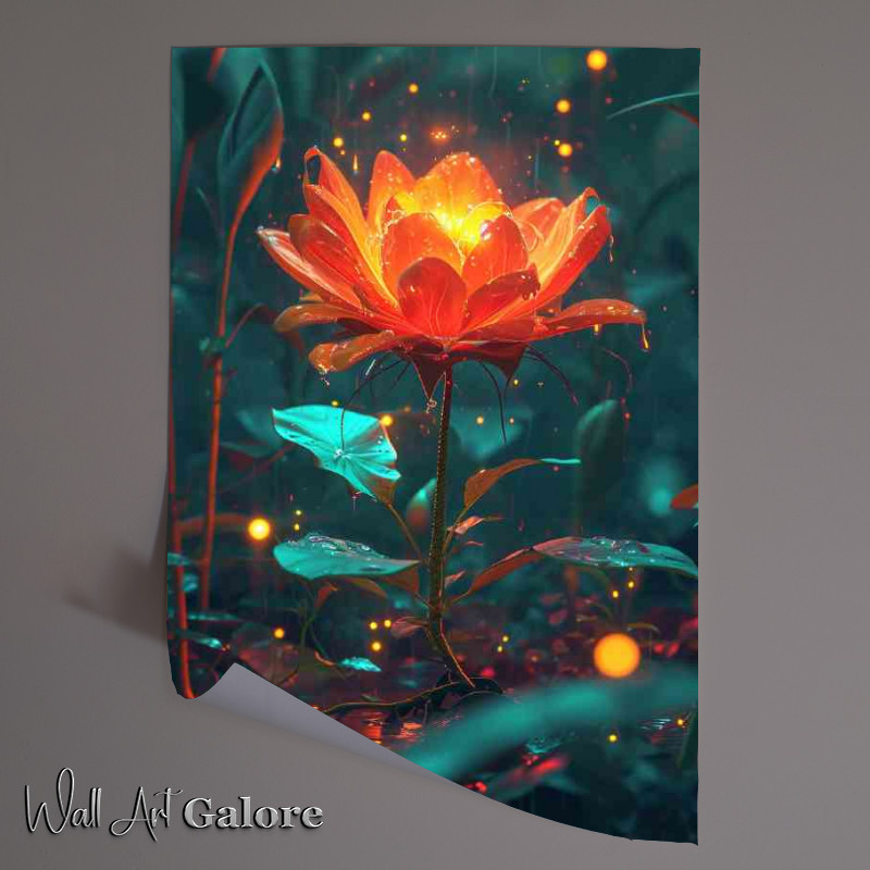 Buy Unframed Poster : (Morning glowing flower in the forest)