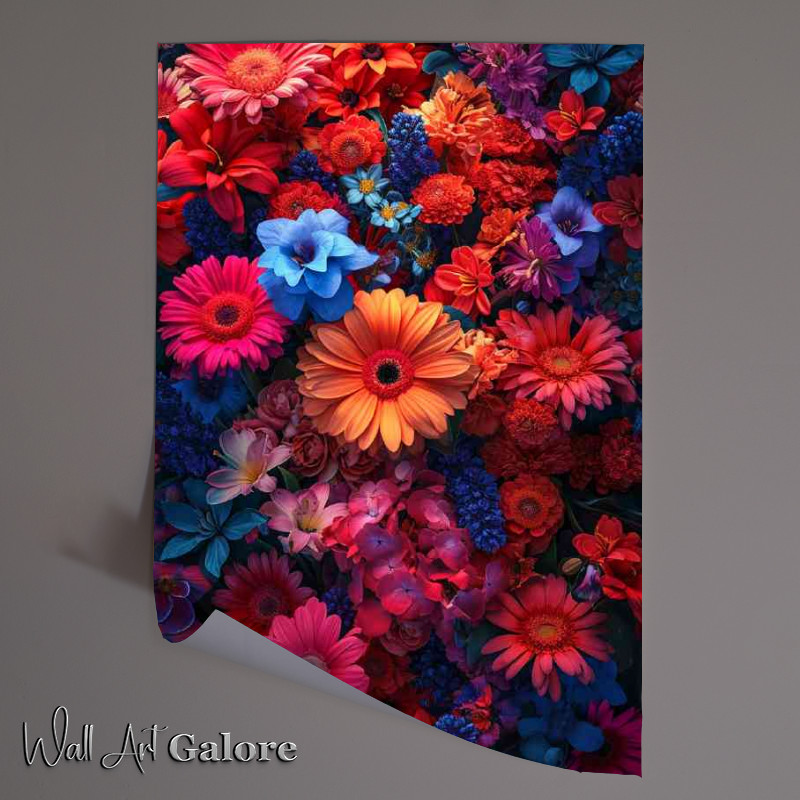 Buy Unframed Poster : (Multi coloured flowers)