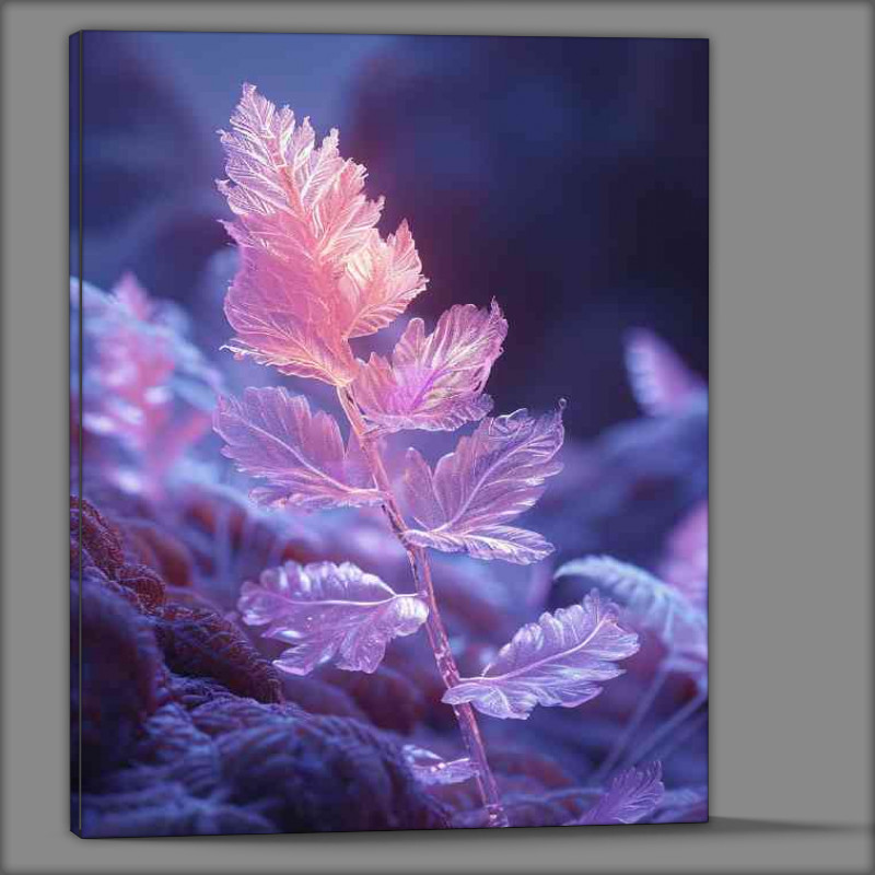 Buy Canvas : (Purple fern hitting the dusk night)