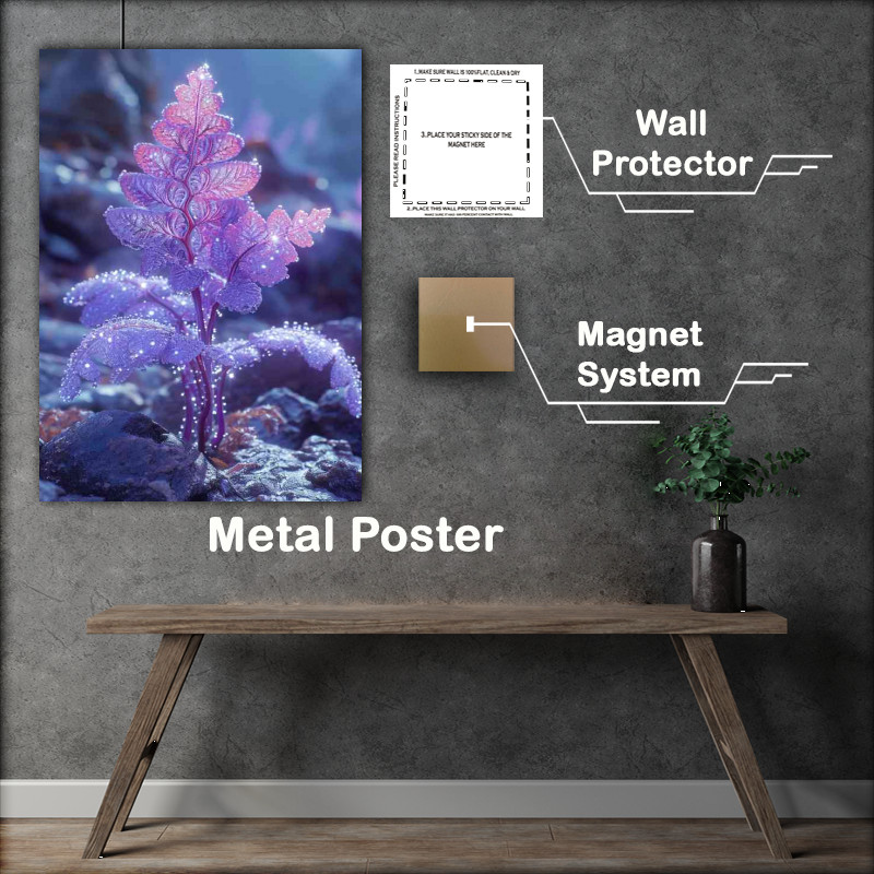 Buy Metal Poster : (Purple iced fern)