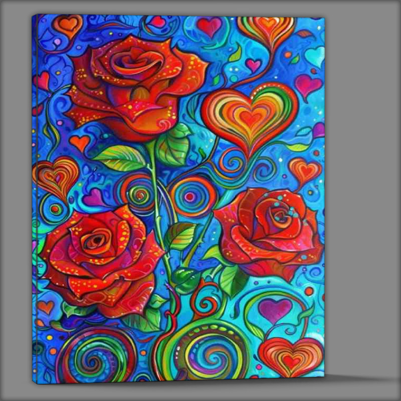 Buy Canvas : (Roses and love a good mix)
