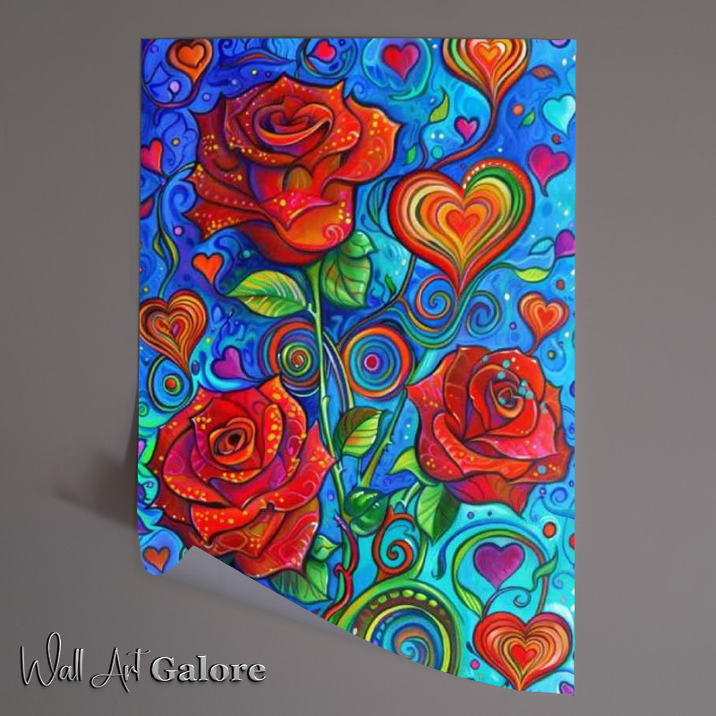 Buy Unframed Poster : (Roses and love a good mix)