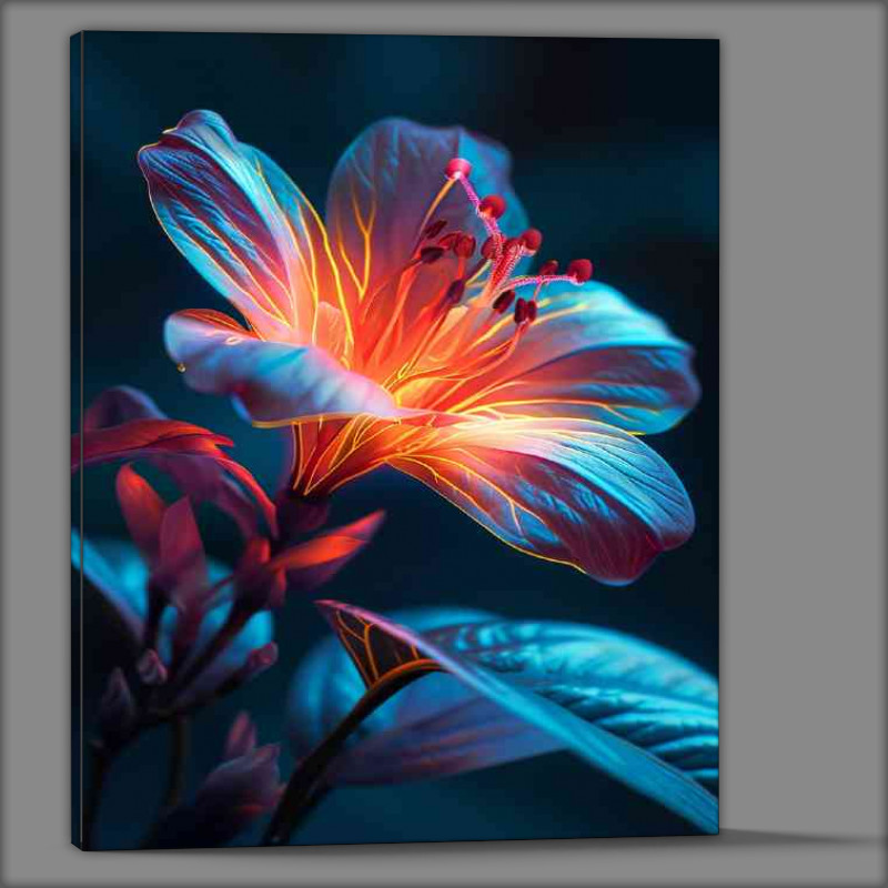 Buy Canvas : (Single bright flower shine orange)