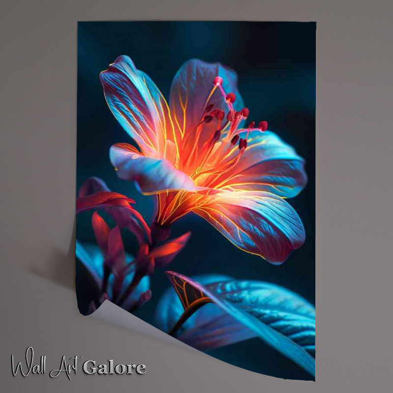 Buy Unframed Poster : (Single bright flower shine orange)
