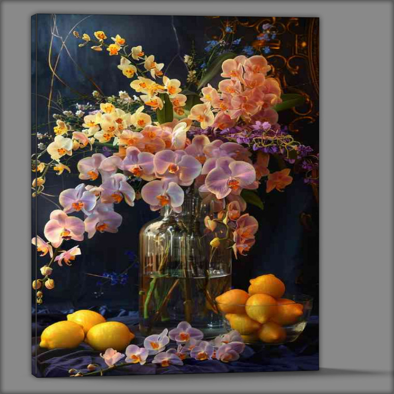 Buy Canvas : (Still life orchids in a vase)