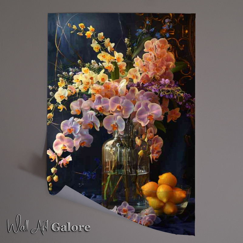 Buy Unframed Poster : (Still life orchids in a vase)