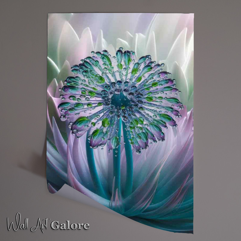 Buy Unframed Poster : (Water Flower with mist capturvating)