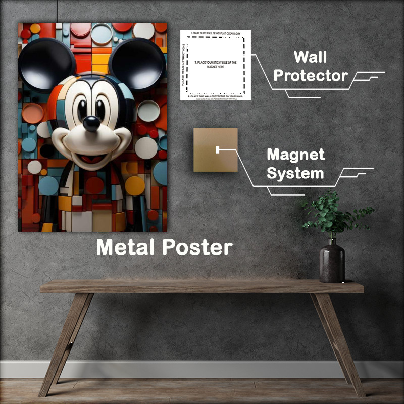 Buy Metal Poster : (Abstract mouse face)