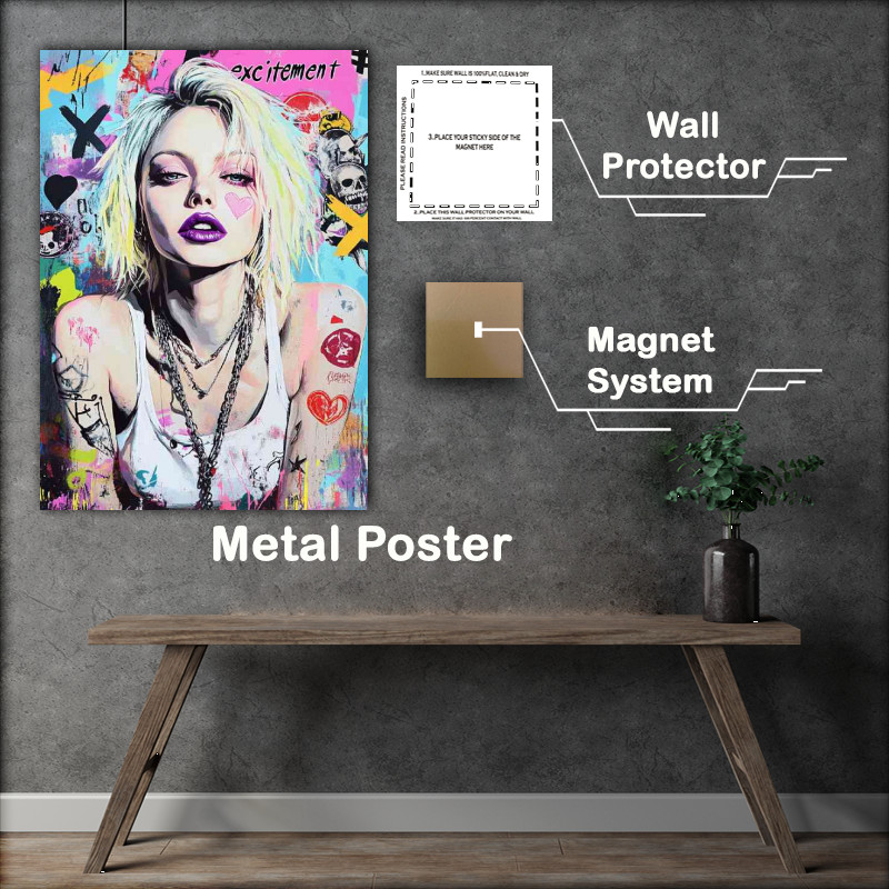 Buy Metal Poster : (Blondie in a srteet art cover)