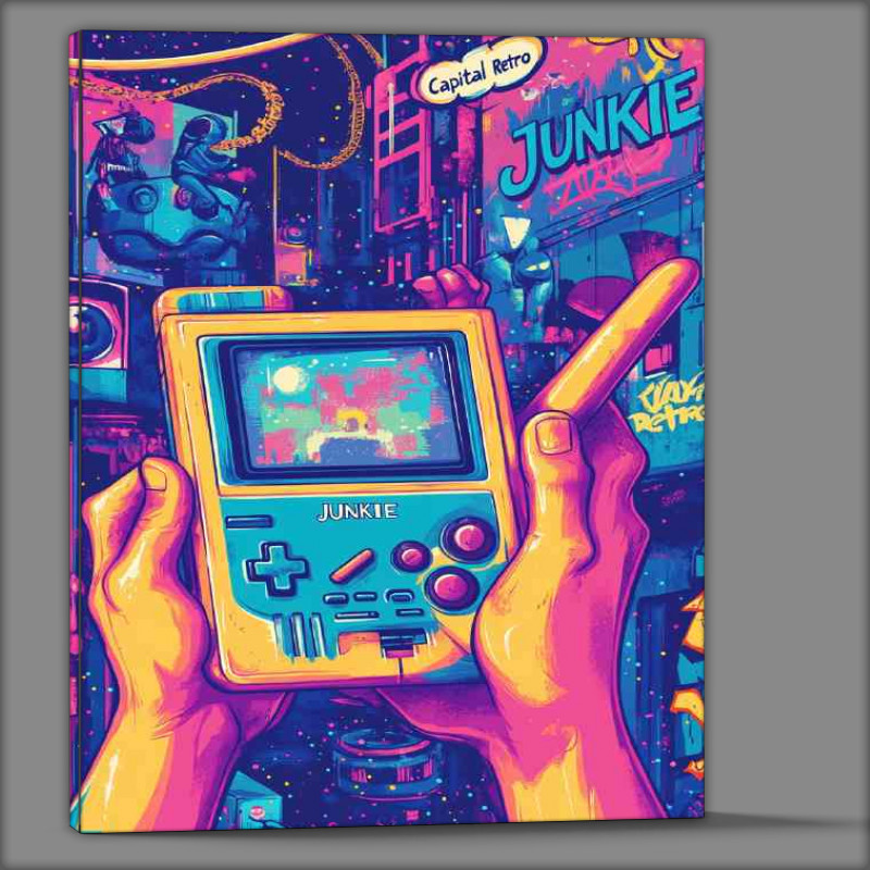 Buy Canvas : (Cartoon retro gaming console)