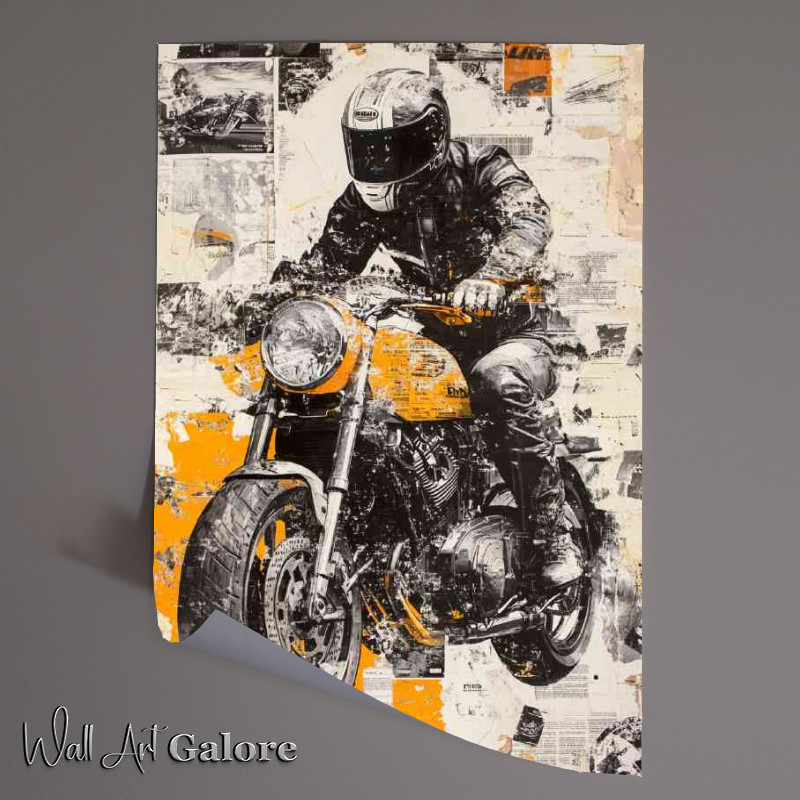 Buy Unframed Poster : (Collage motorbike cover)