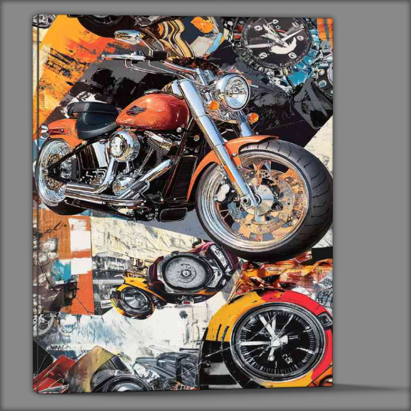Buy Canvas : (Collage street bike cutouts)