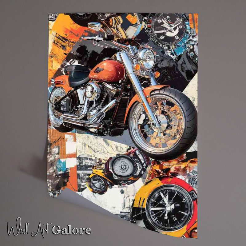 Buy Unframed Poster : (Collage street bike cutouts)