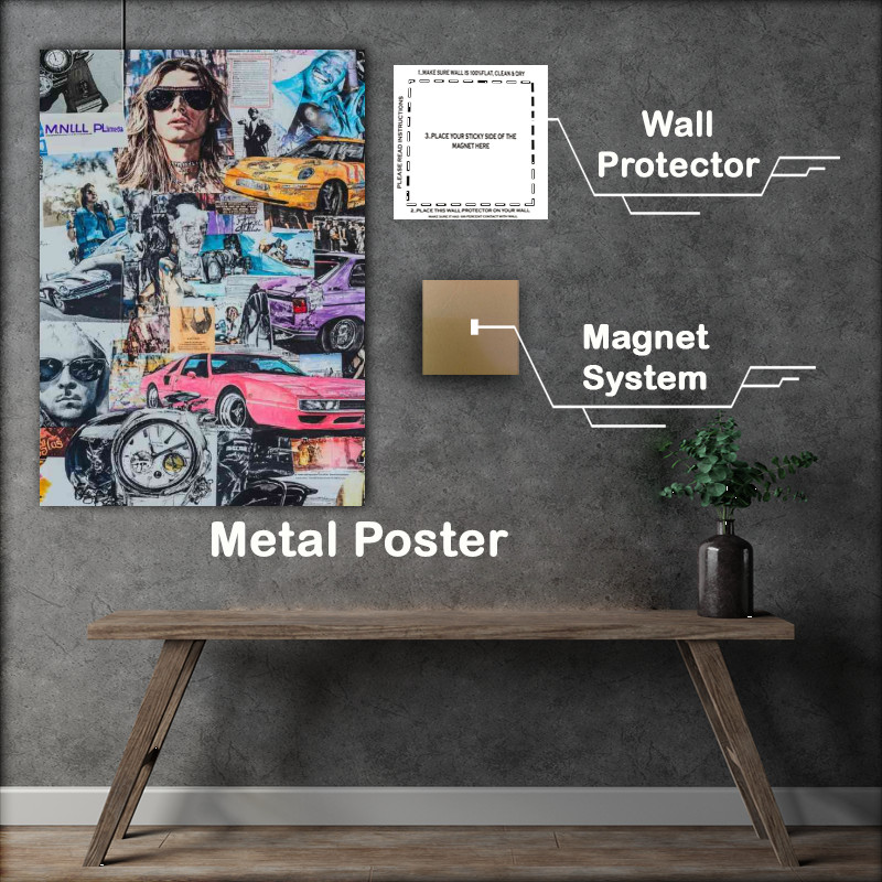 Buy Metal Poster : (Collage various magazines art)