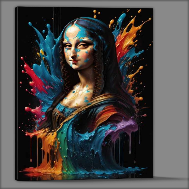 Buy Canvas : (Mona Lisa with a nice splash of colour)