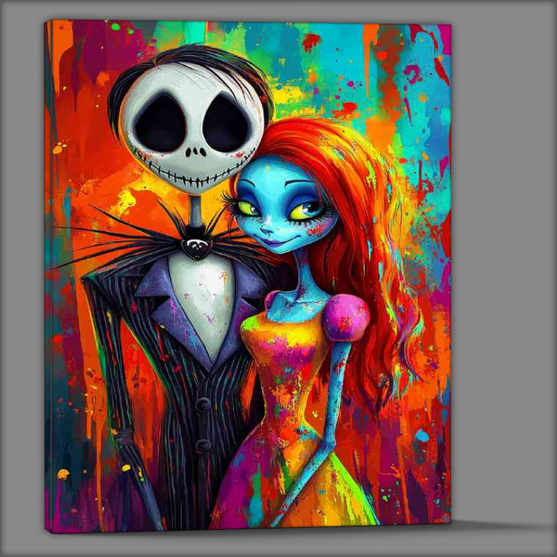 Buy Canvas : (Colourful couple in love)