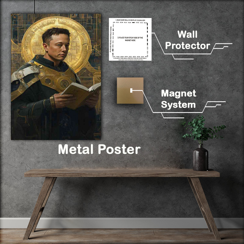Buy Metal Poster : (Elon Musk as an Orthodox icon)