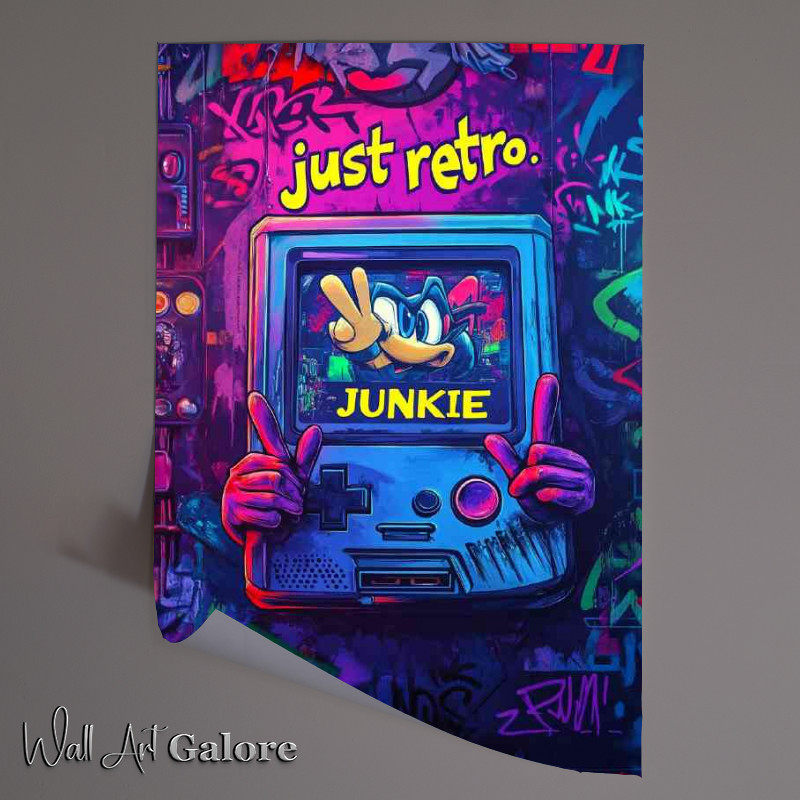 Buy Unframed Poster : (Game console graffiti retro)