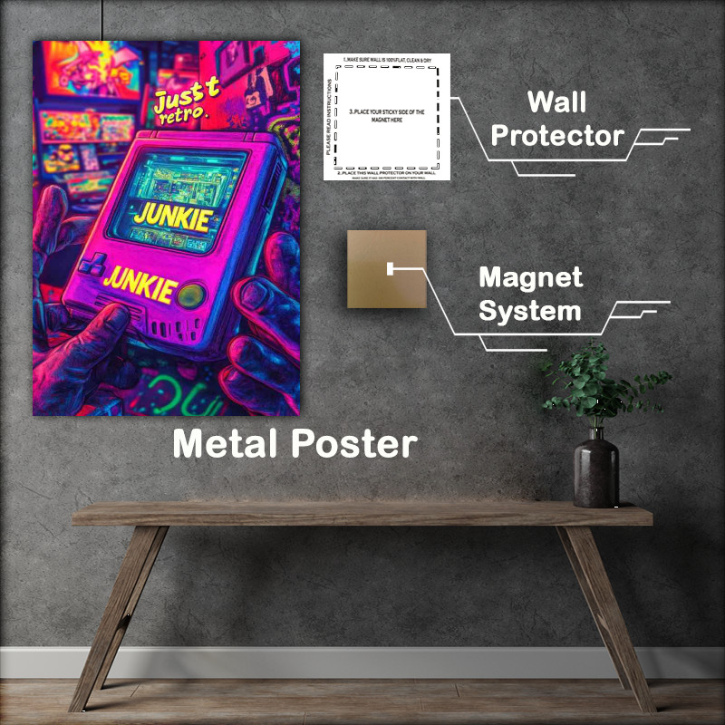 Buy Metal Poster : (Gameboy junkie retro console)