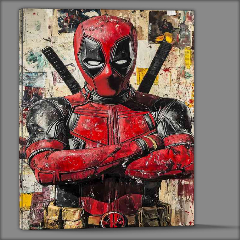 Buy Canvas : (Graffiti painting of deadpool style)