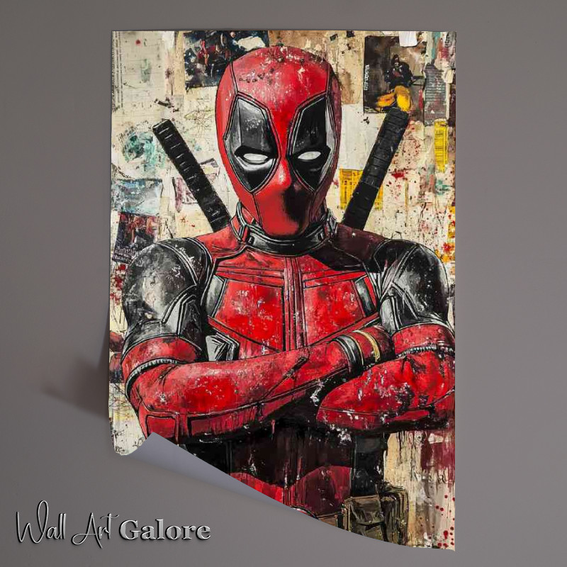 Buy Unframed Poster : (Graffiti painting of deadpool style)