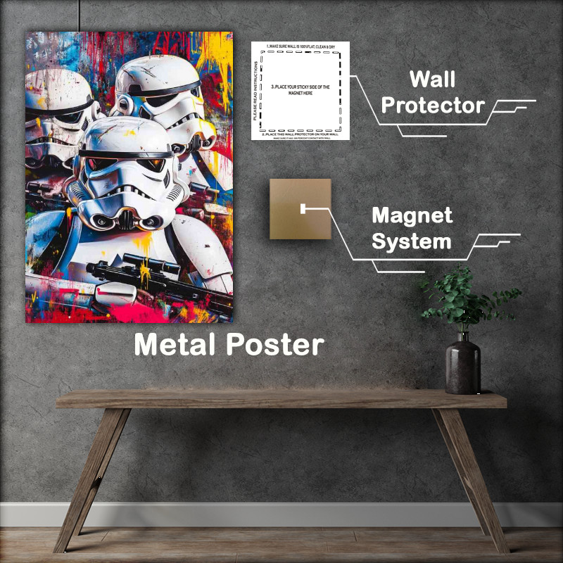 Buy Metal Poster : (Graffiti style storm troopers)