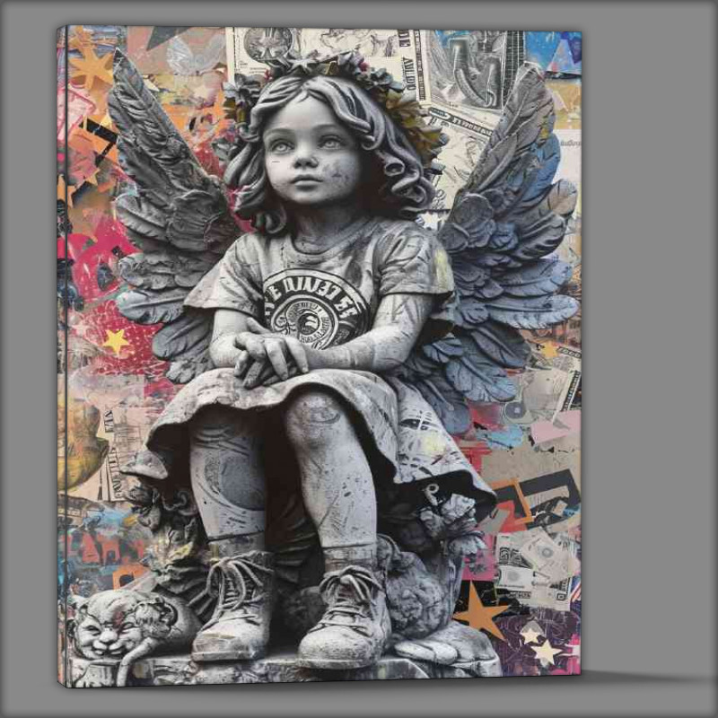 Buy Canvas : (Lady angel graffiti)