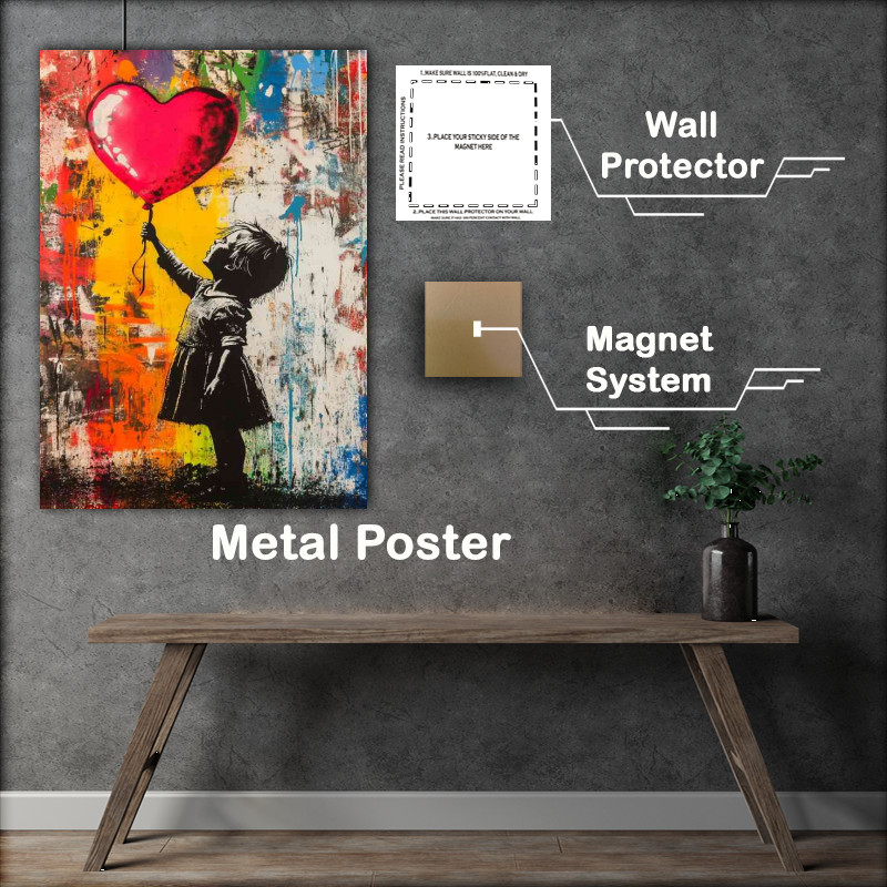 Buy Metal Poster : (Learning to let go red balloon)