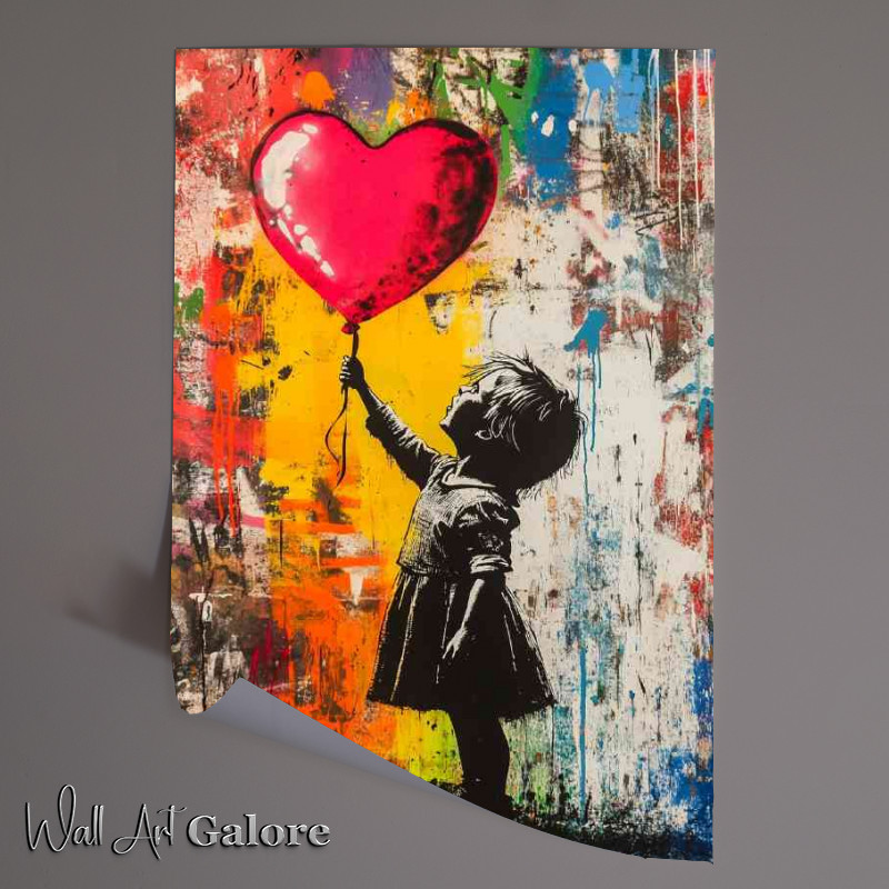 Buy Unframed Poster : (Learning to let go red balloon)