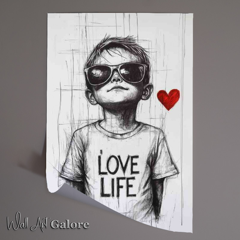 Buy Unframed Poster : (Love life graffiti kid)