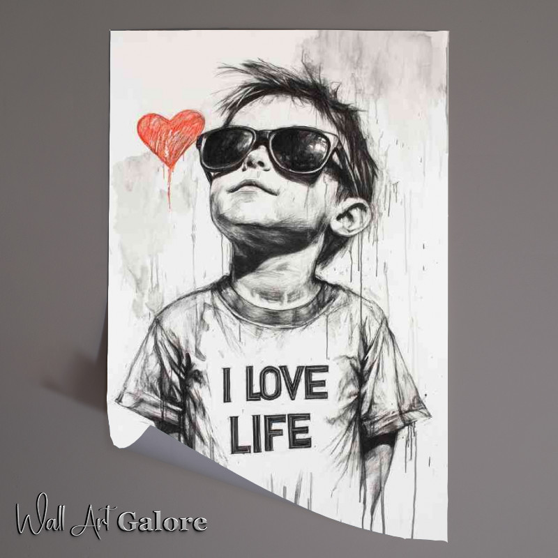Buy Unframed Poster : (Loving life hearts and street mix)