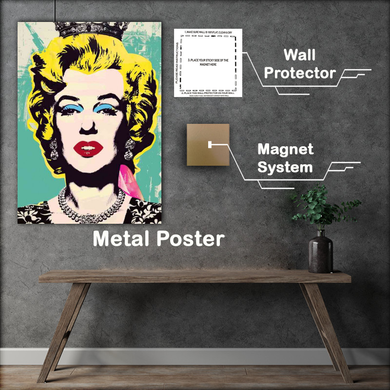 Buy Metal Poster : (Marilyn Monroe as the Queen of England)