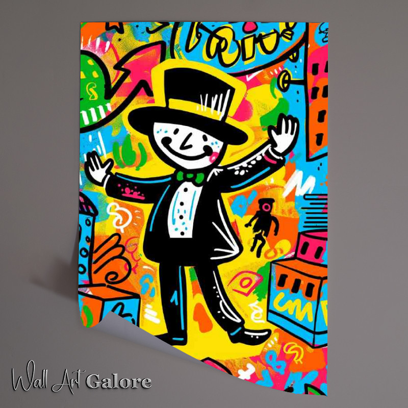 Buy Unframed Poster : (Money man graffiti art)
