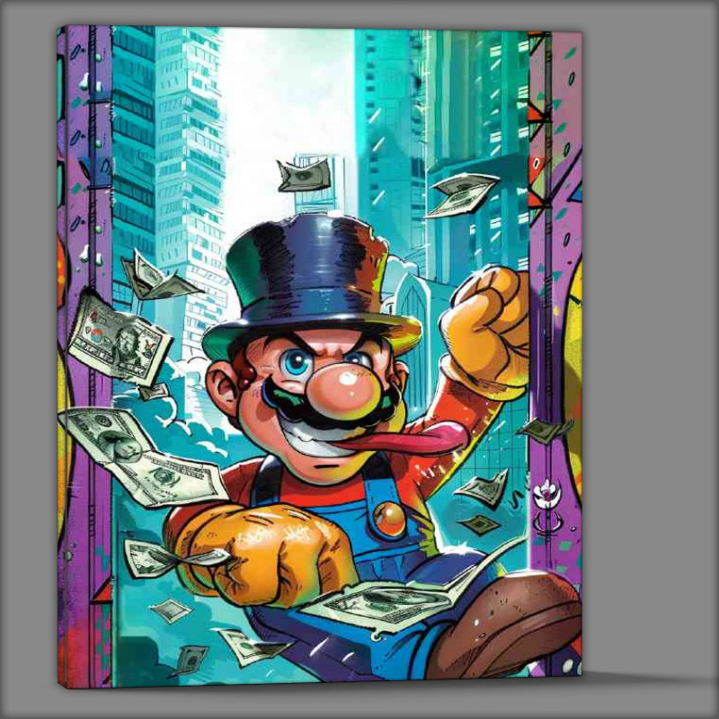 Buy Canvas : (Money man magazine street art)