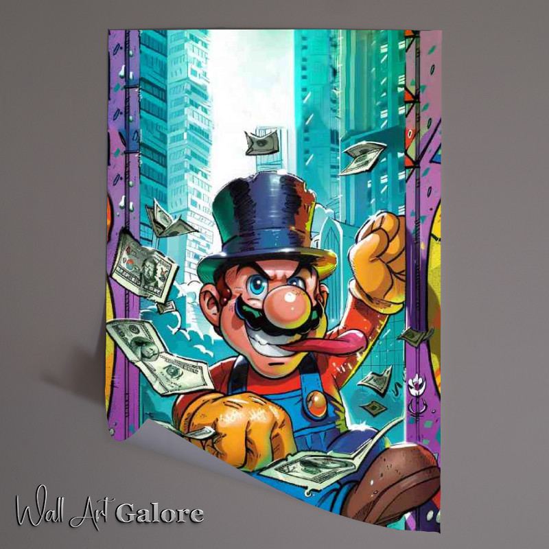 Buy Unframed Poster : (Money man magazine street art)