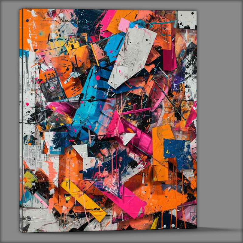 Buy Canvas : (Multi coloured collage street)