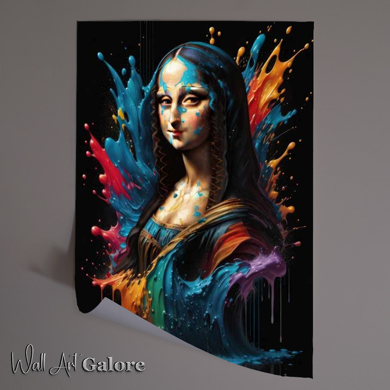 Buy Unframed Poster : (Mona Lisa with a nice splash of colour)