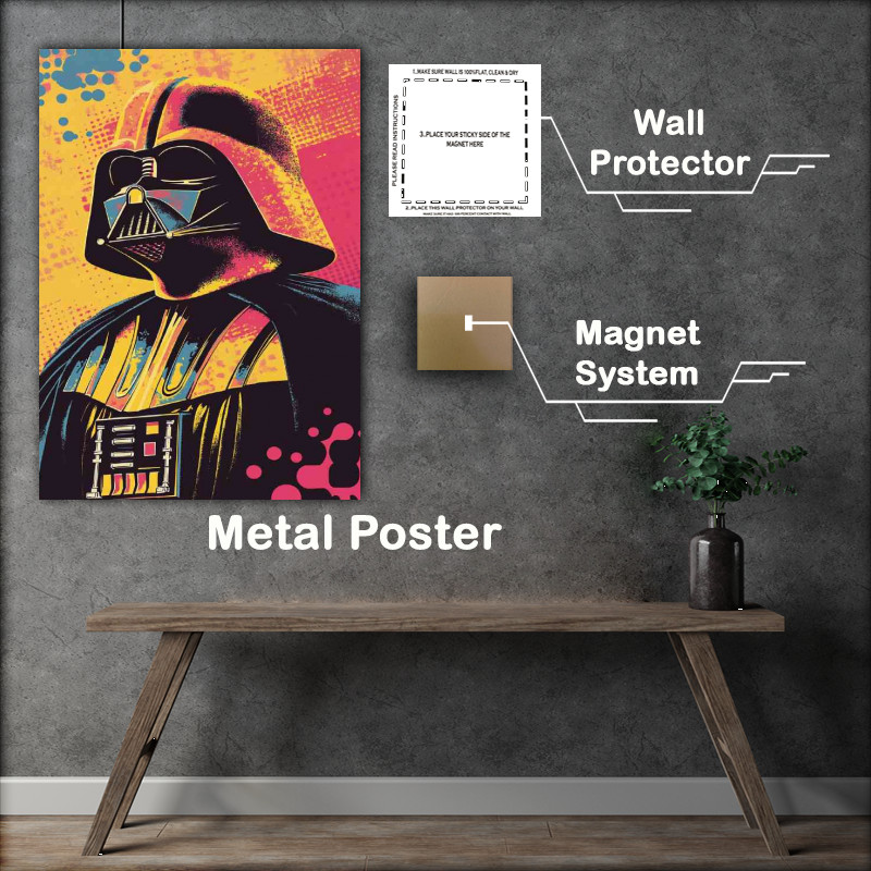 Buy Metal Poster : (Pop art vader vactor style)