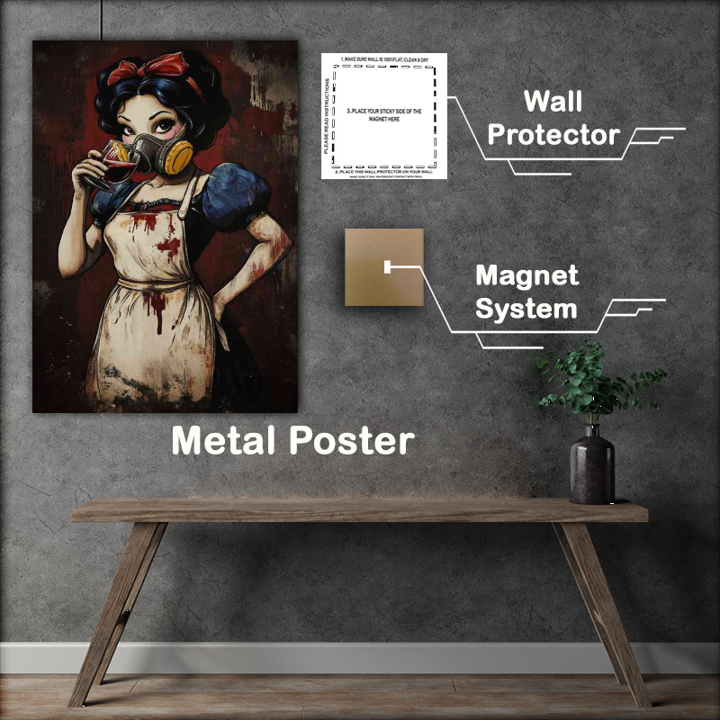 Buy Metal Poster : (Princess gas mask street art)