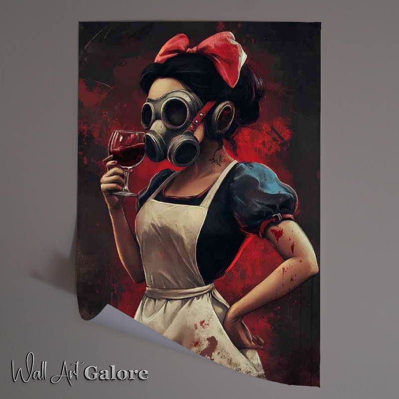 Buy Unframed Poster : (Princess in a white pinny drinking red wine)