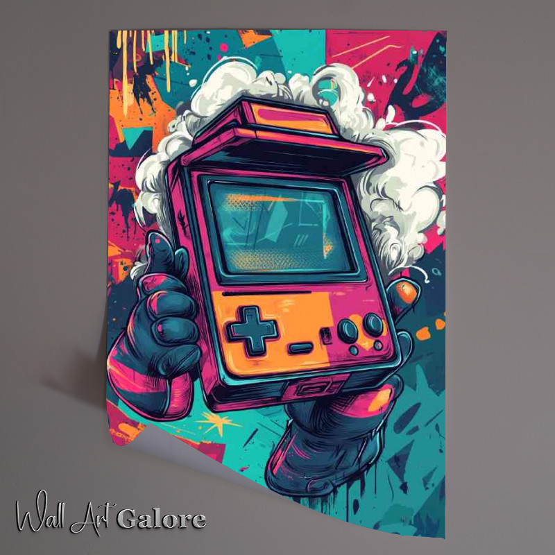Buy Unframed Poster : (Retro junkie old school gameboy)