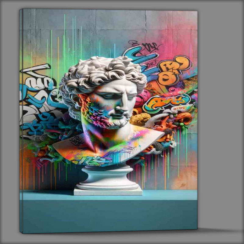Buy Canvas : (Street art bust graffiti)