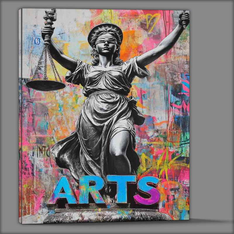 Buy Canvas : (Street art lady justice)