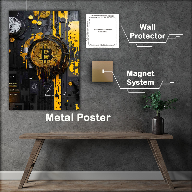 Buy Metal Poster : (The gold digital currency)