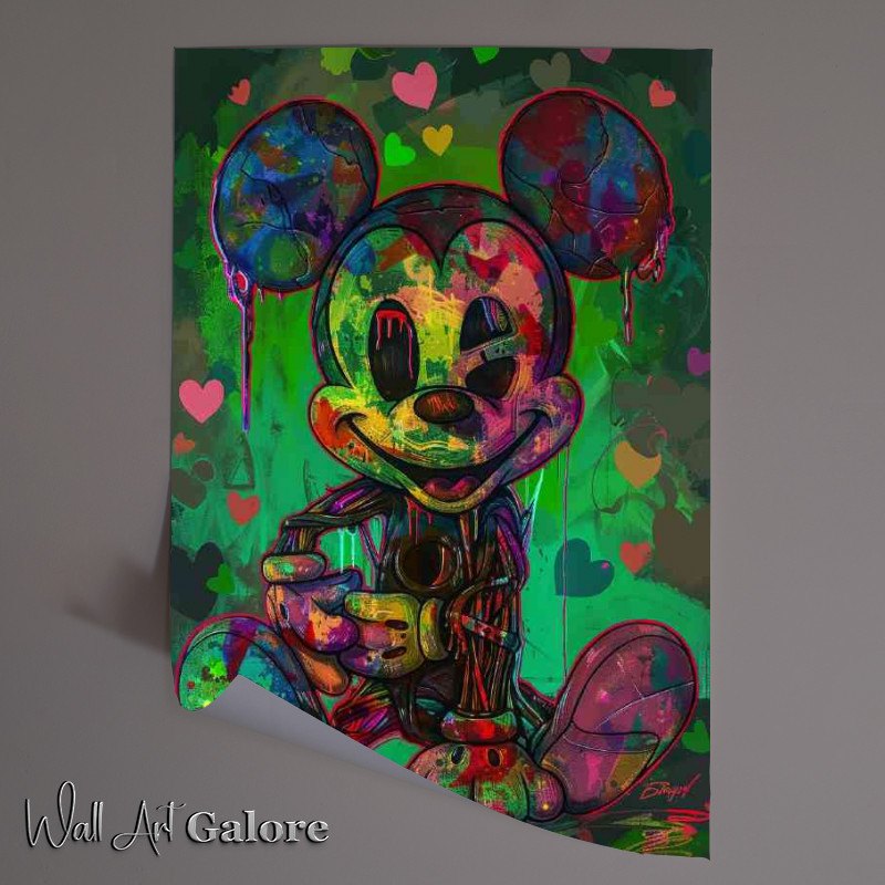 Buy Unframed Poster : (The rainbow coloured mouse art)