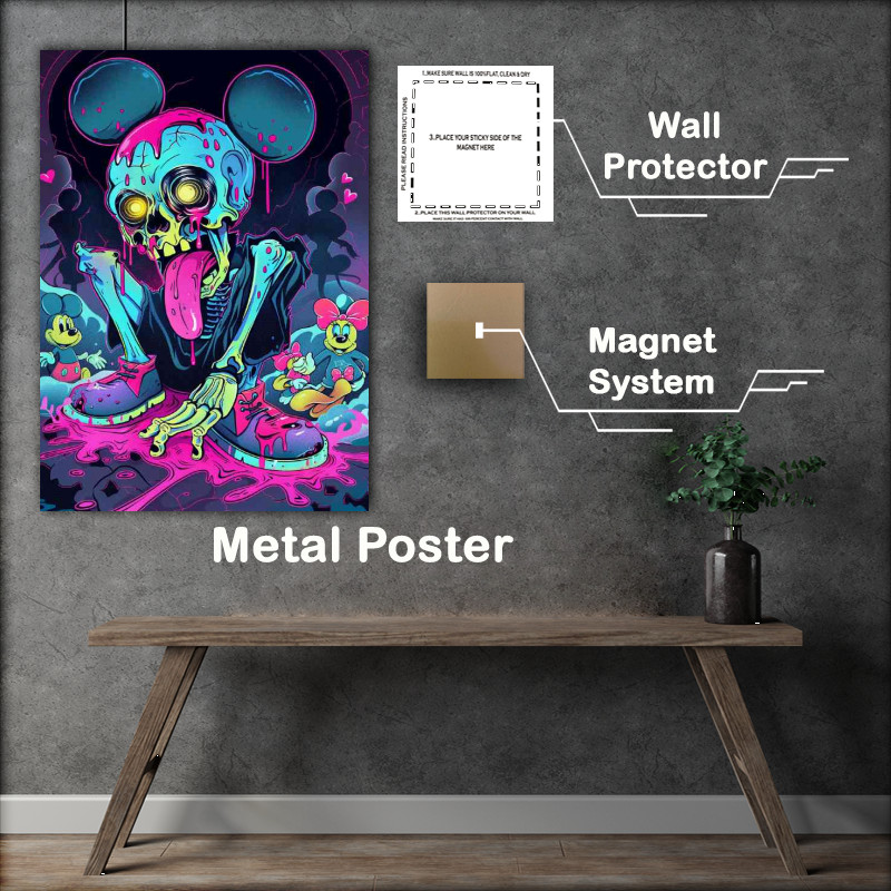 Buy Metal Poster : (Zombie toxic mouse street art)