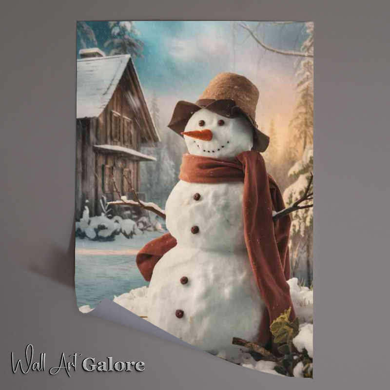 Buy Unframed Poster : (The christmas winter snowman)